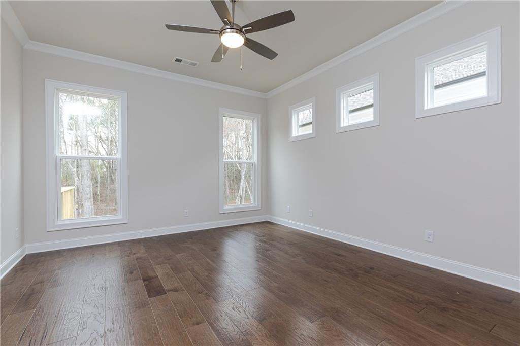 Spacious primary bedroom
