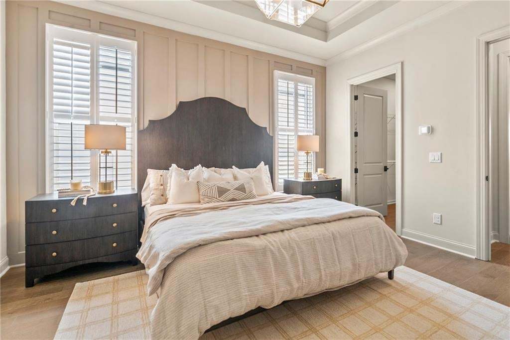 Primary bedroom located on main floor for extra ease living! Photo not of actual home but for representation purposes only.