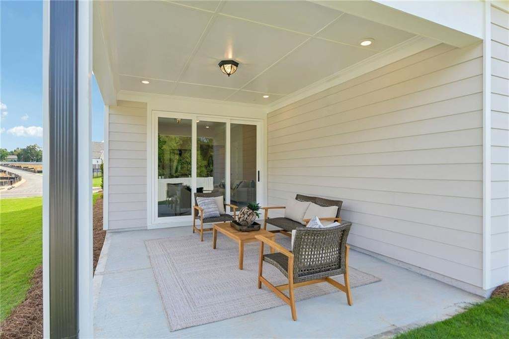 Great private patio perfect for the Georgia seasons! Photo not of actual home but a previously built TPG home.