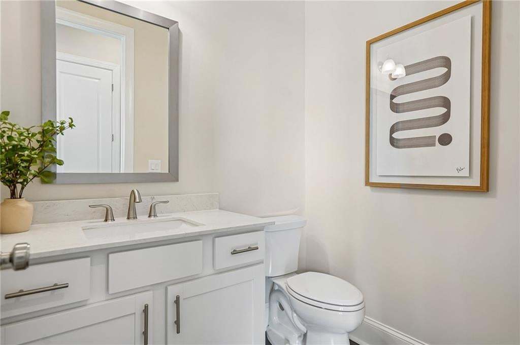 Powder room on first floor.