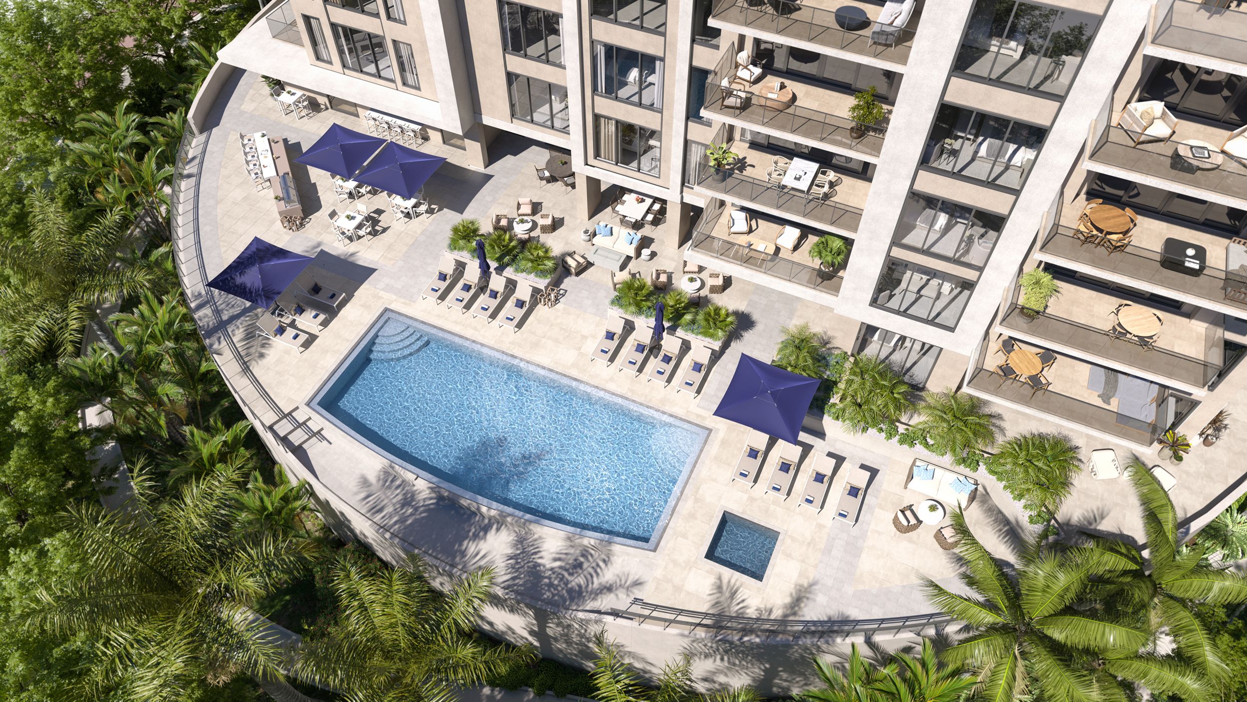 Aerial Pool View (Artist Rendering)