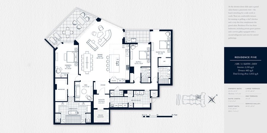Rosewood Residences Lido Key Residence 5 floor plan