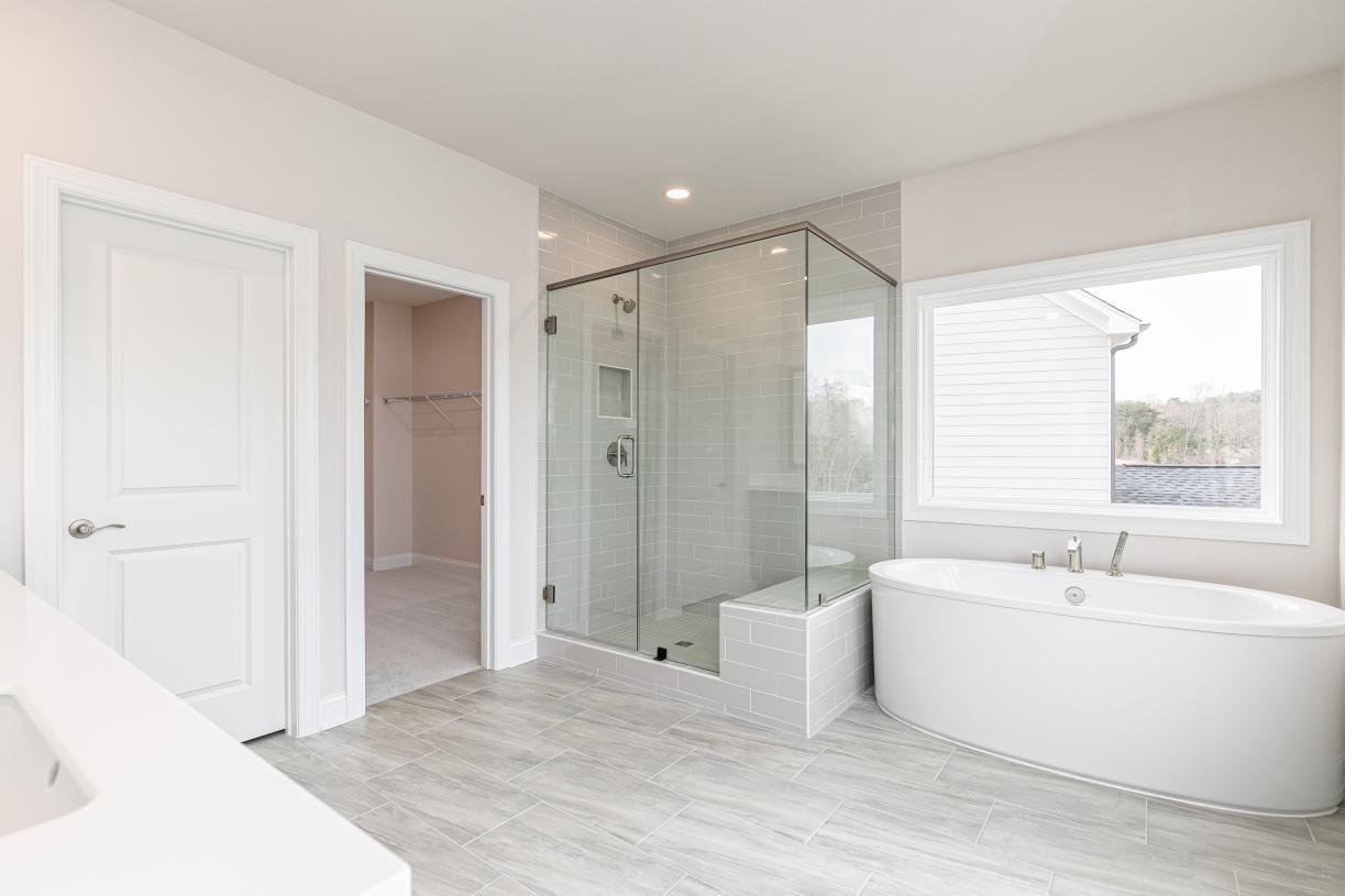 Spa-like primary bathroom