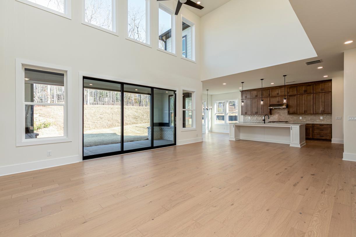 Two-story windows in the great room