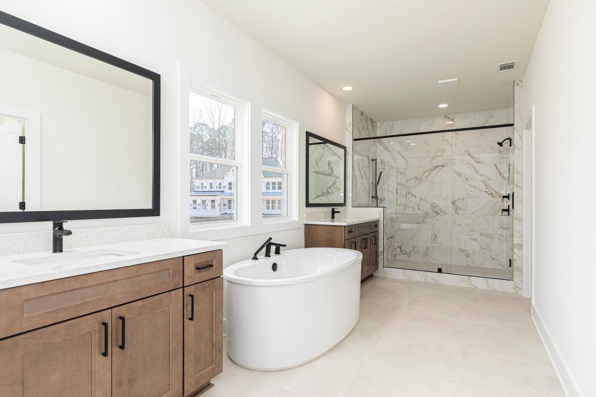 Spa-like primary bathroom