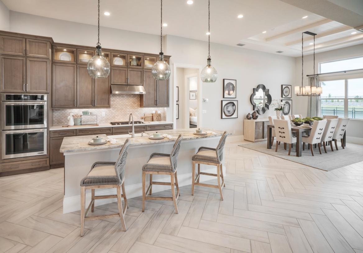 Soaring ceilings and designer appointed selections throughout the home
