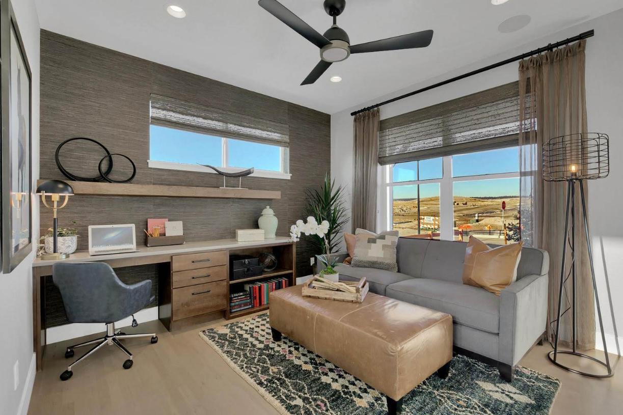 Flex room located off the foyer creates the ideal home office space