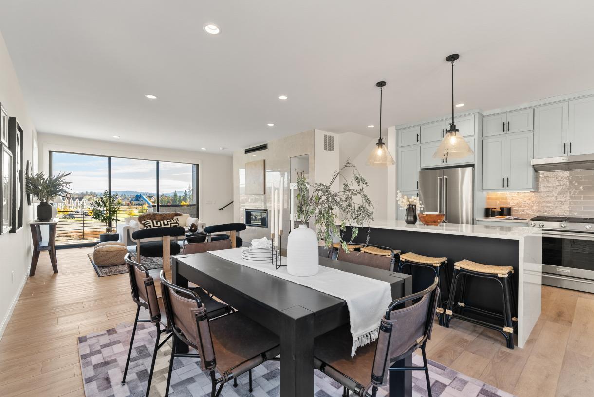 Open floor plan with plenty of windows to draw in light