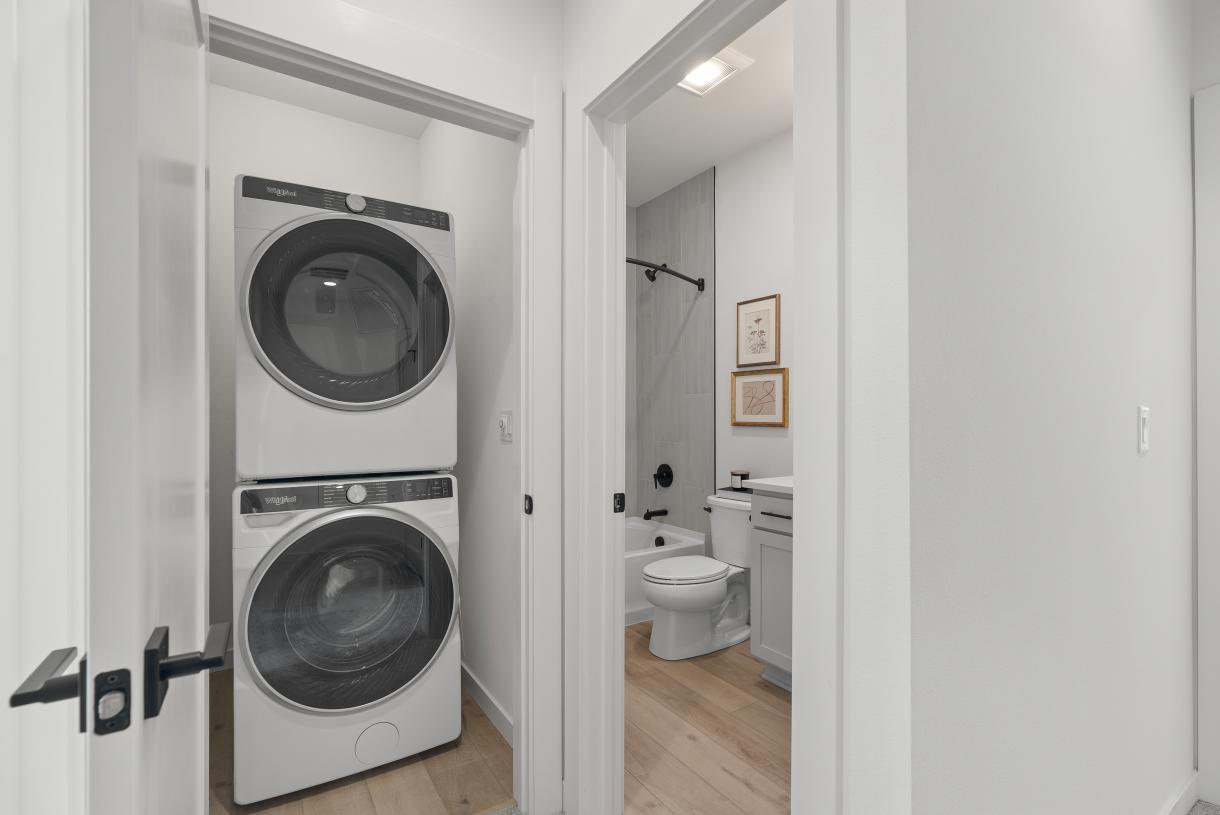 Stacked full size washer and dryer included