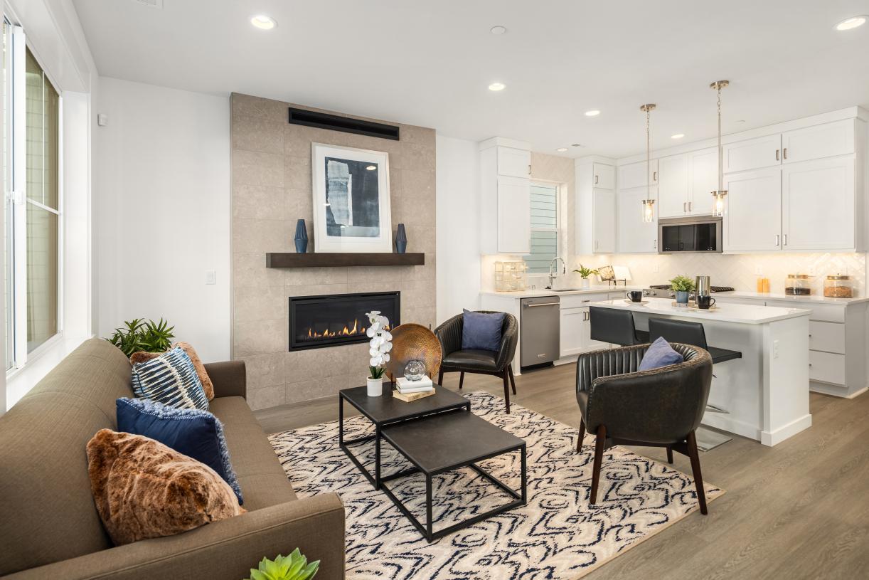 Great room with gas fireplace