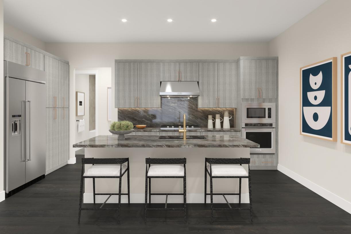 Spacious kitchen island