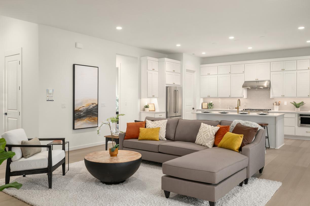 Great room and kitchen