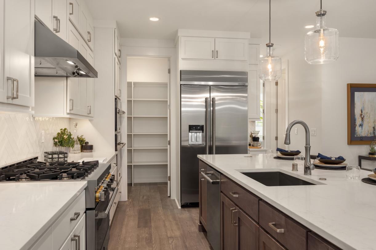 Plenty of cabinet space plus a walk-in pantry