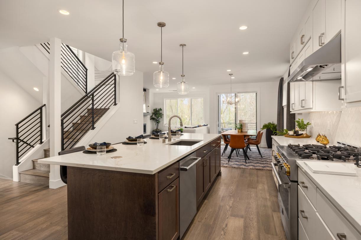 Open-concept floor plan