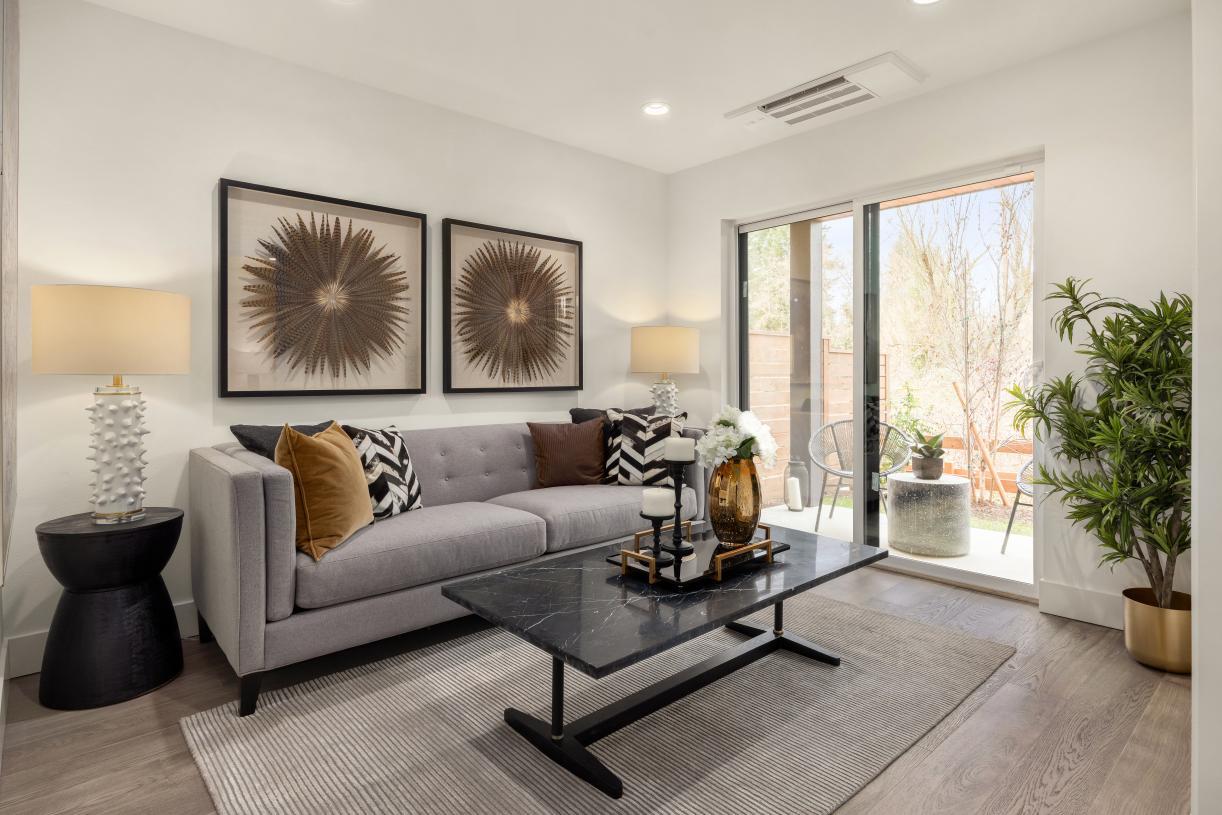 Flex space on the first floor is ideal for multi-gen living