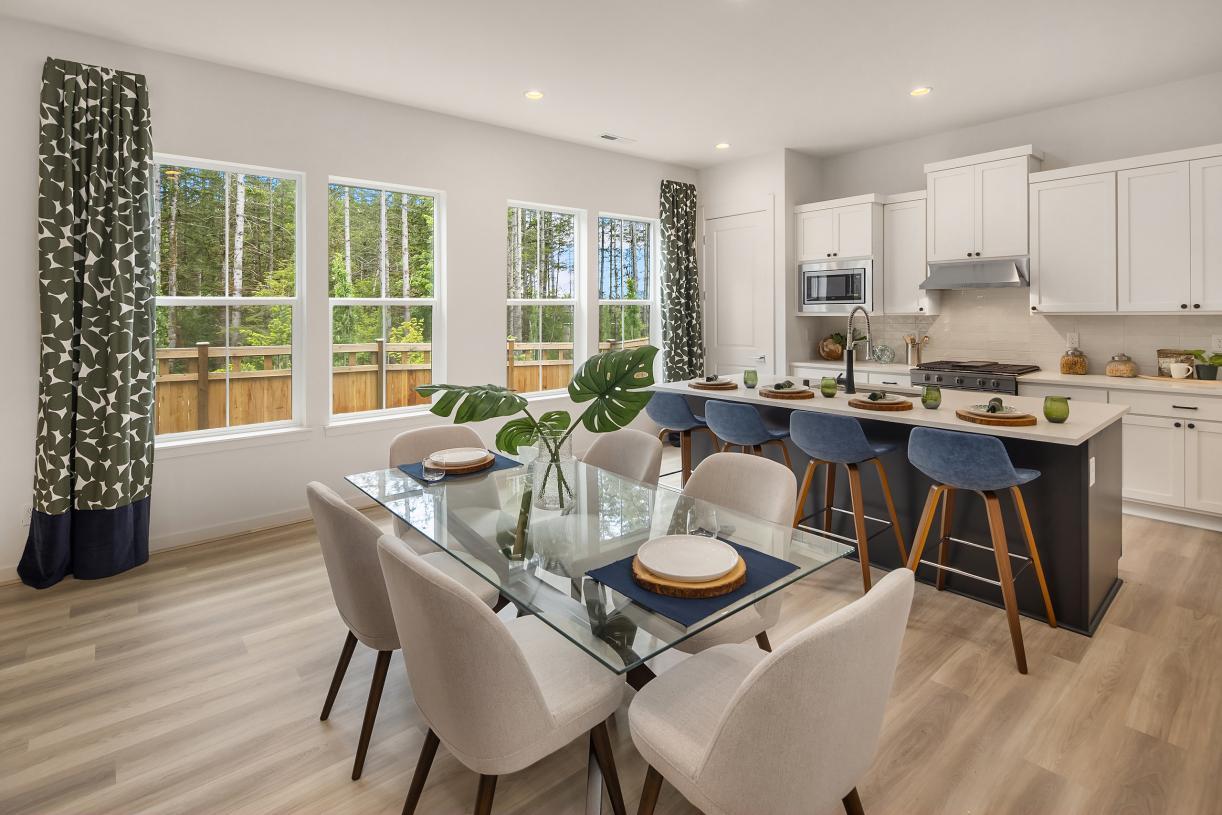 Kitchen and casual dining area