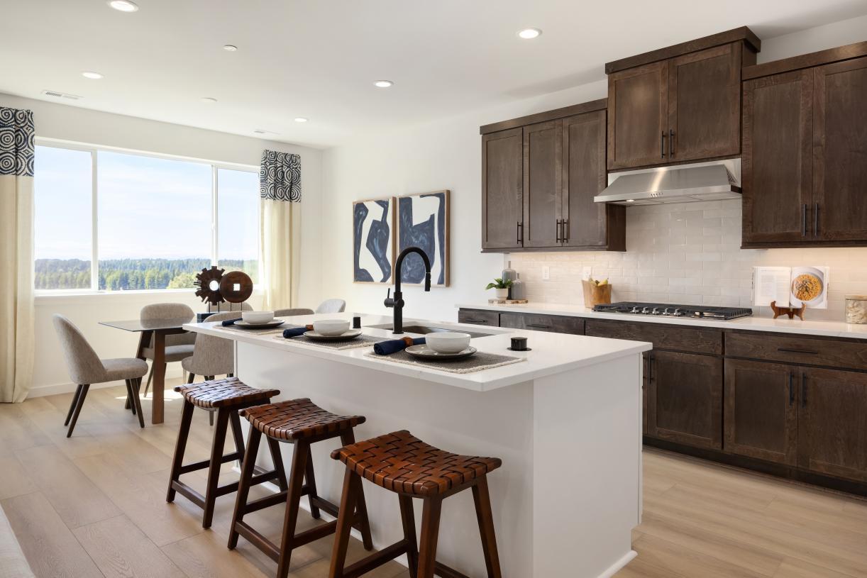 Kitchen and casual dining area