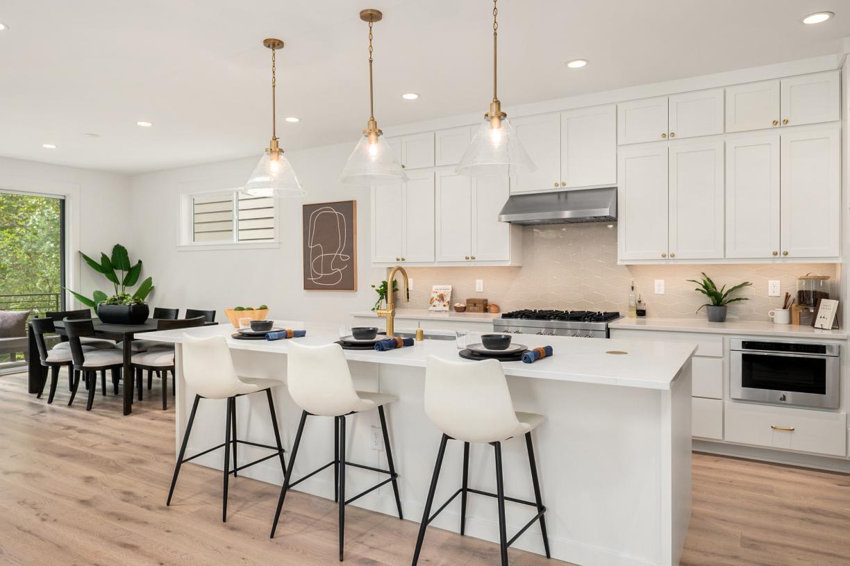 Kitchen and casual dining area