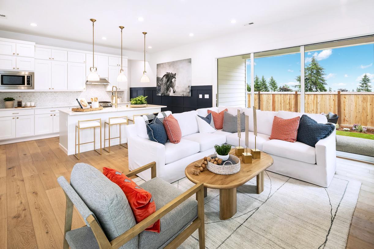 Great room of the Aquila home design