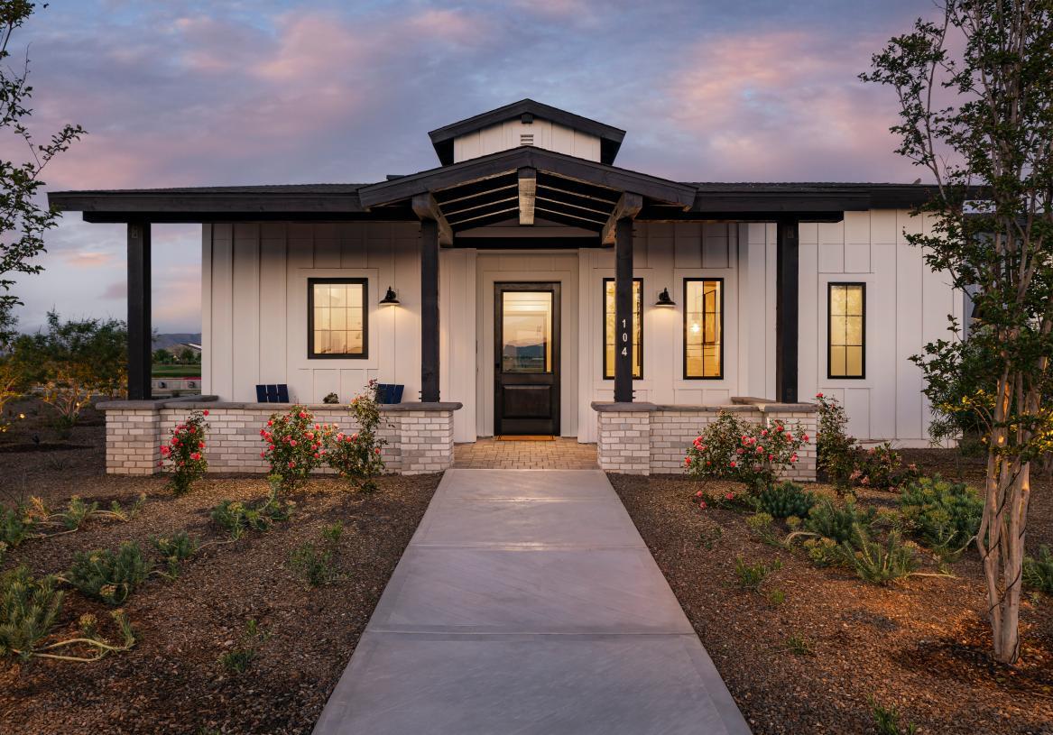 Cottage Farmhouse Exterior with Covered Porch