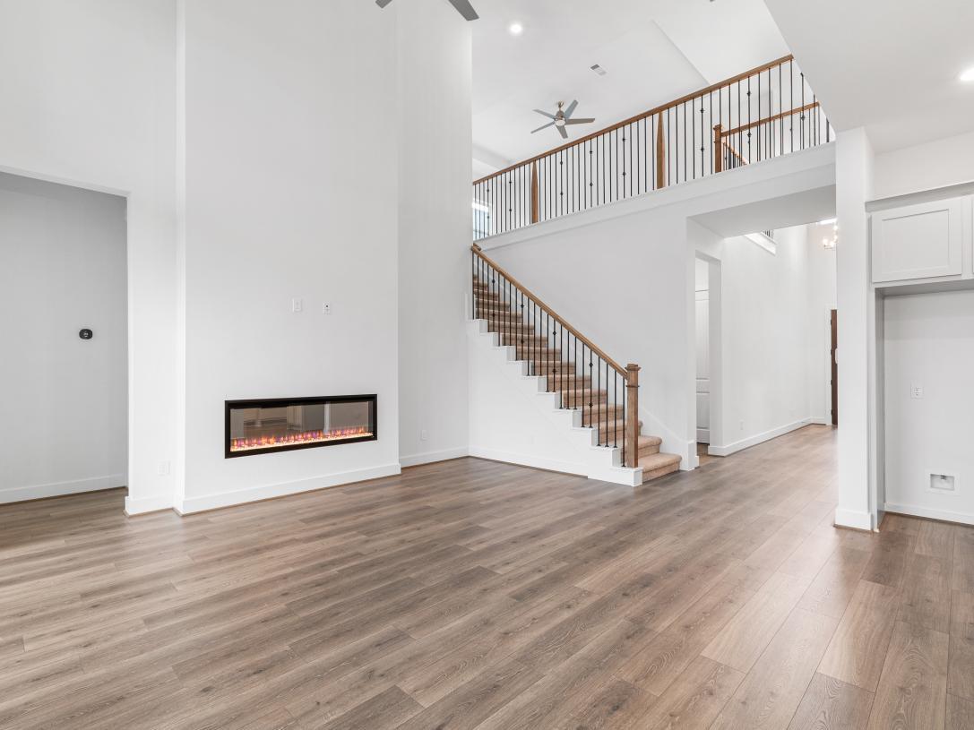 Great room with fireplace