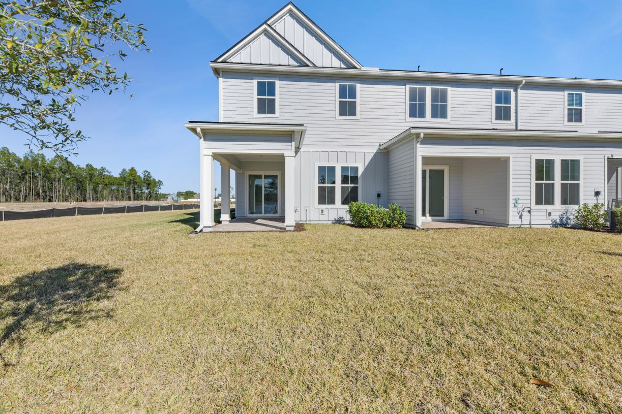 Rear backyard for outdoor living