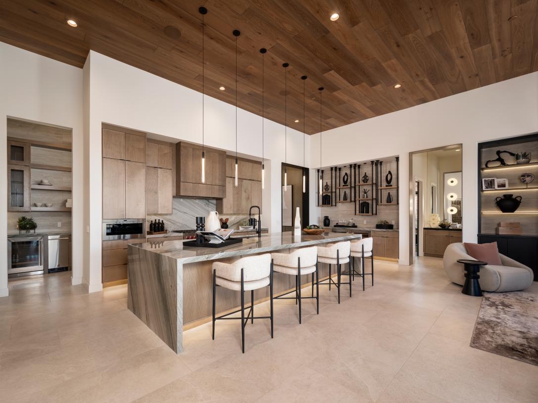 Beautiful kitchen with upgraded cabinets and spacious island