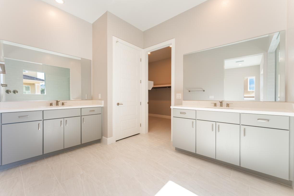 Stunning primary bath with separate vanities