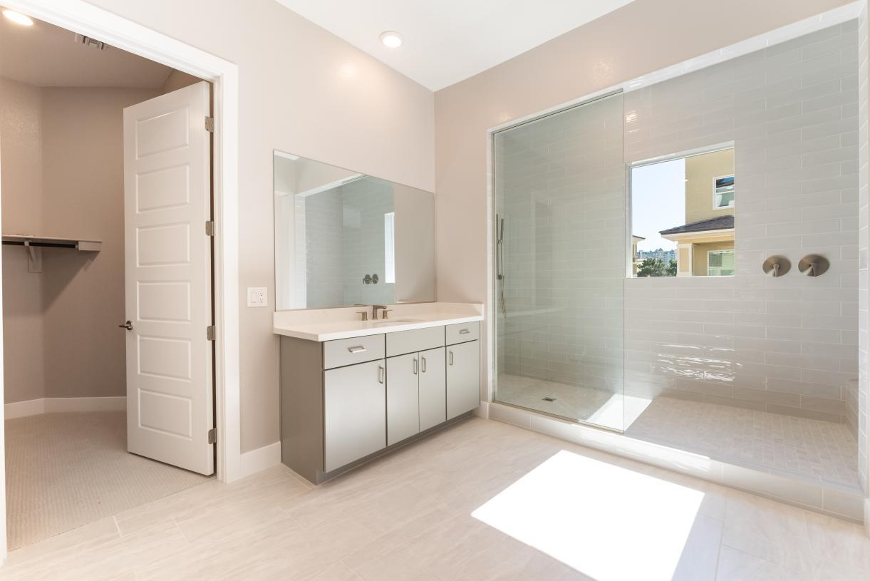 Oversized primary, tile surround shower