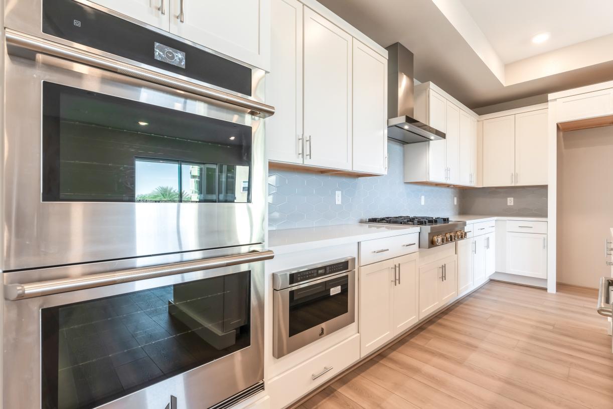 Upgraded hard surface and beautiful tile backsplash