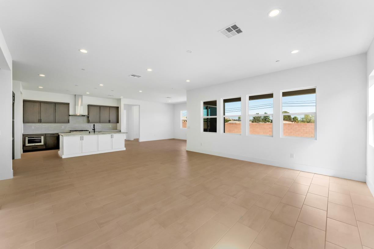 Expansive great room with abundant windows