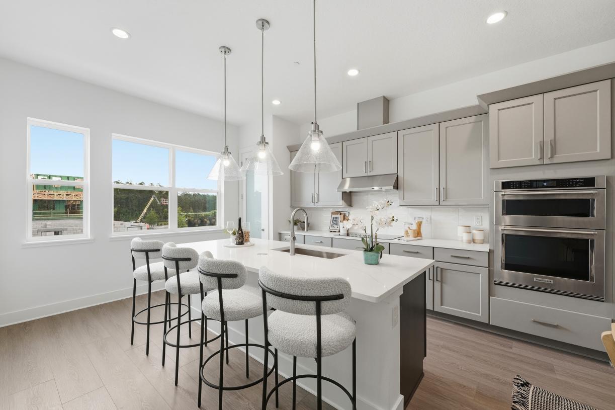 Thoughtfully designed kitchen with expansive counter space and styled finishes