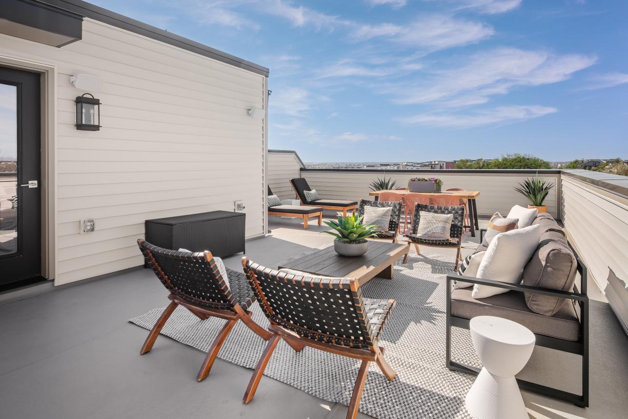 Rooftop terrace with space to entertain