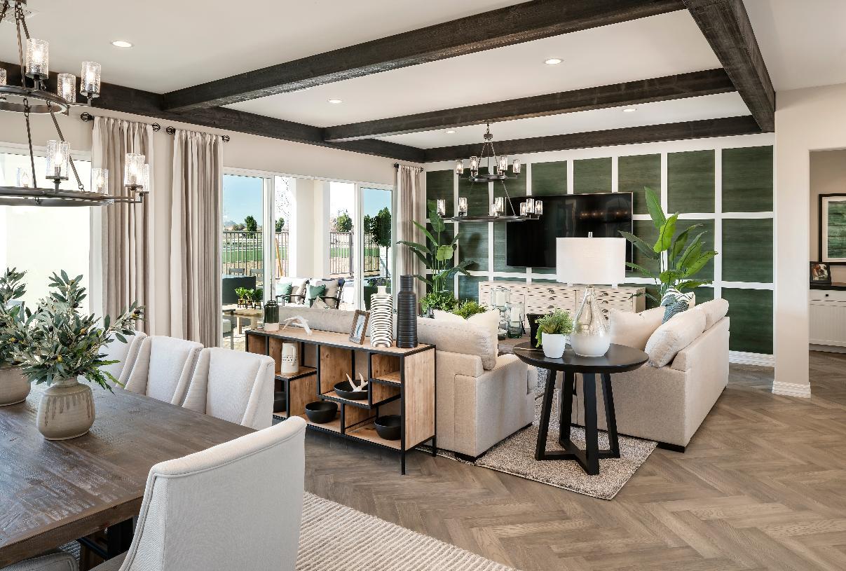 Great room with stacking door