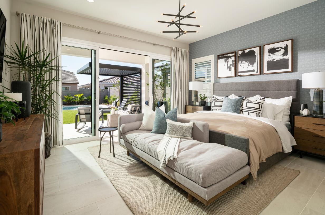Beautiful primary suite with direct access to outdoor living space
