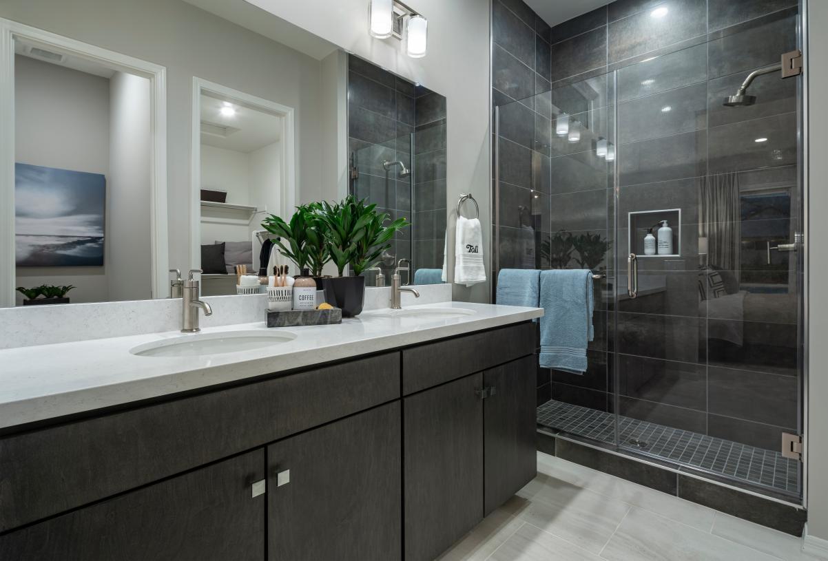 Primary bathroom features luxe walk-in shower