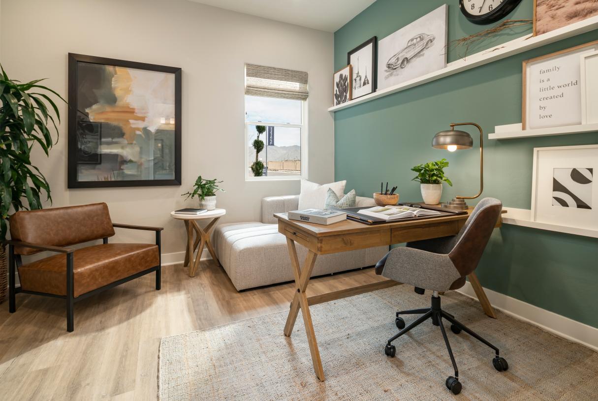 Versatile first-floor bedroom can be used as private office space