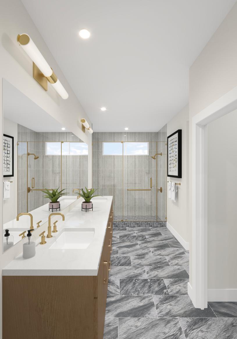 Luxe primary bathrooms
