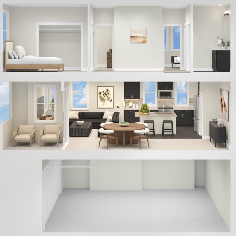Modern 3-story floor plans