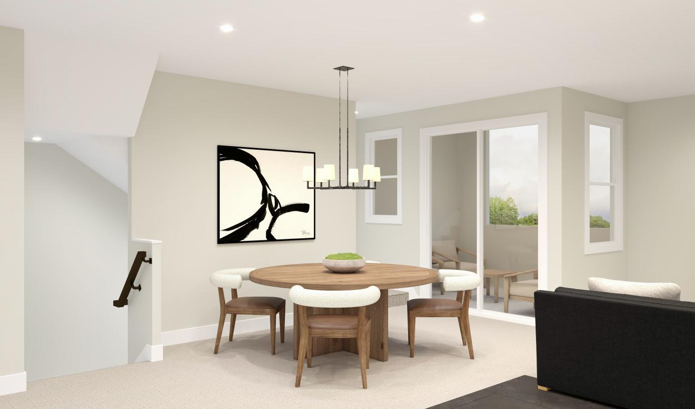 Dining room with access to outdoor deck