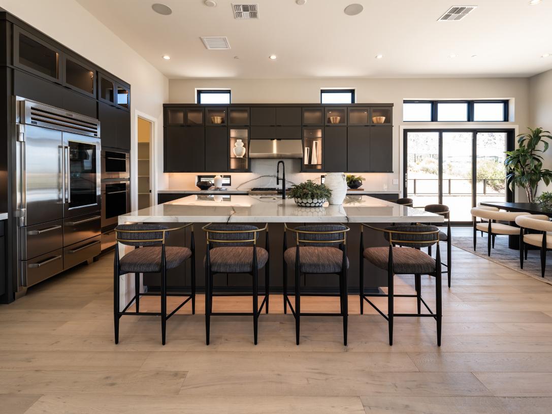 Beautiful kitchen with upgraded cabinets and spacious island