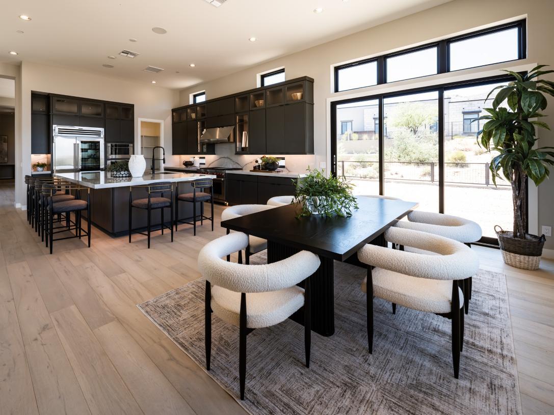 Casual dining area with ample natural lighting