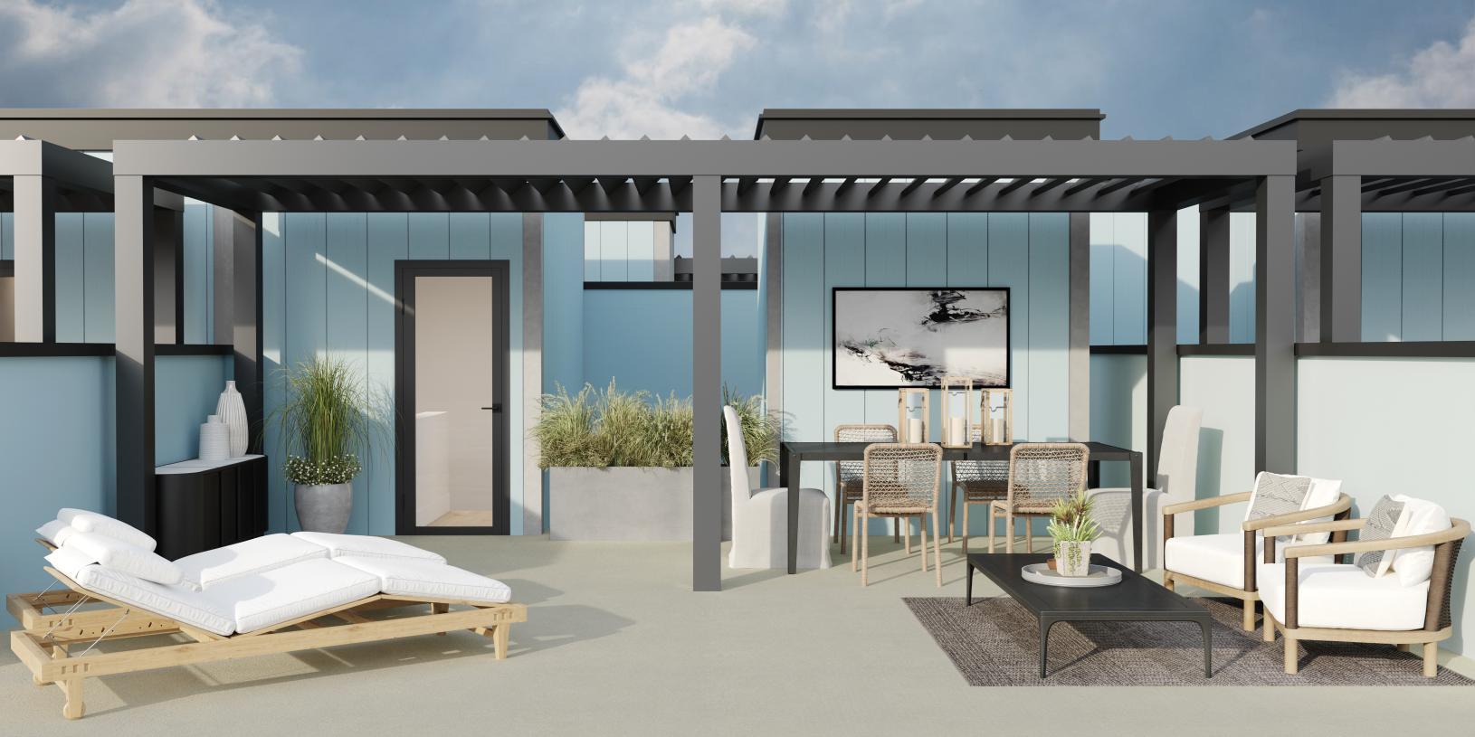 Incredible rooftop terrace with ocean and lake views