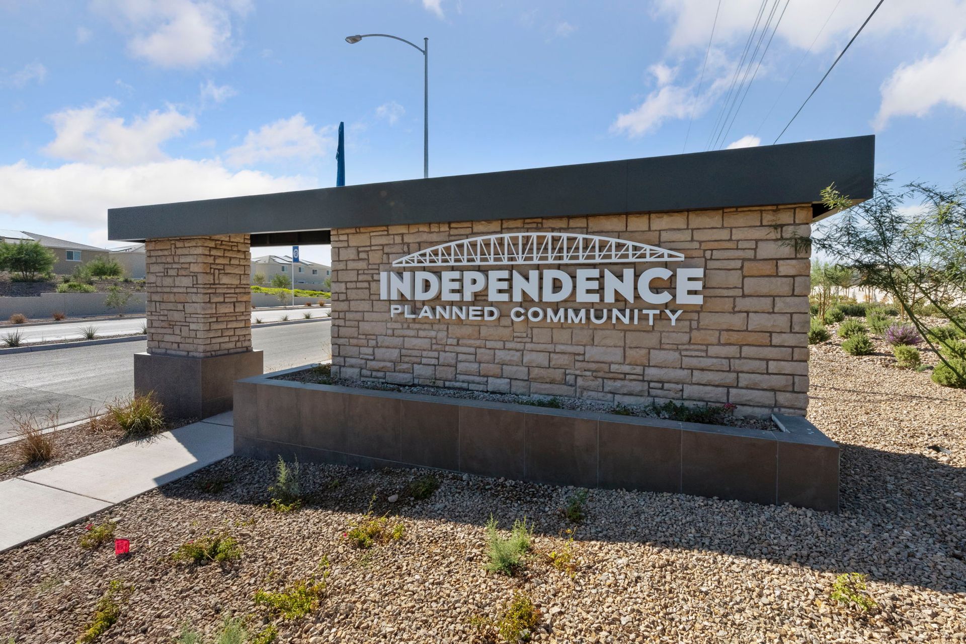 Front Entrance at Independence Planned Community