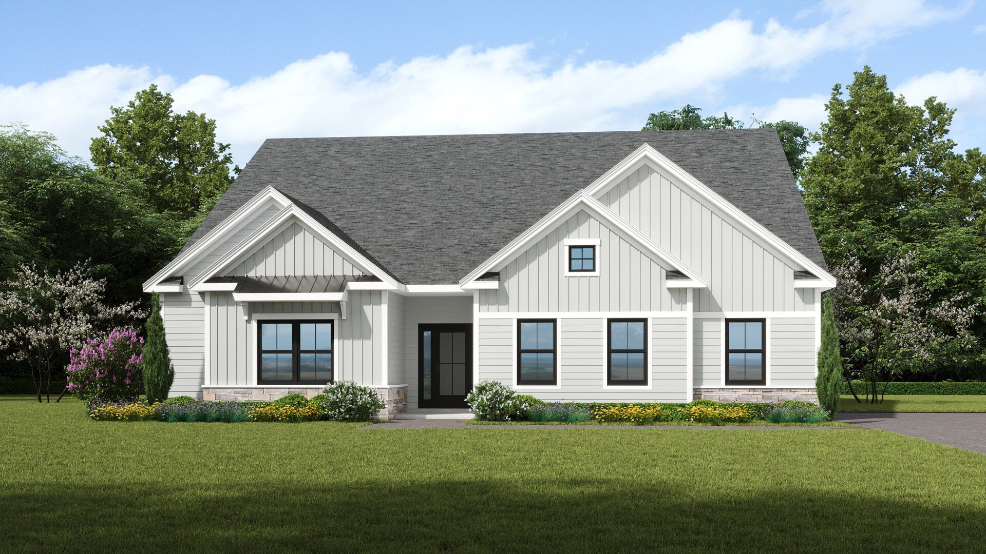 The Pinnacle Estates Franklin Model 2-story Farmhouse Elevation