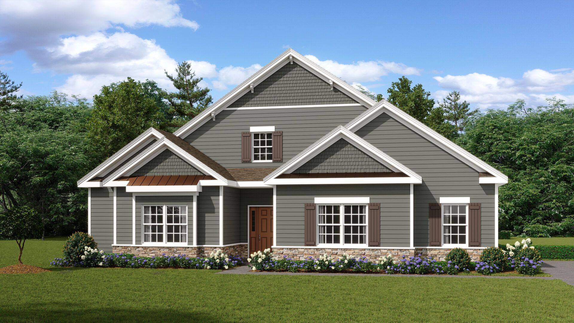 The Pinnacle Estates Franklin Model 1-story Craftsman elevation
