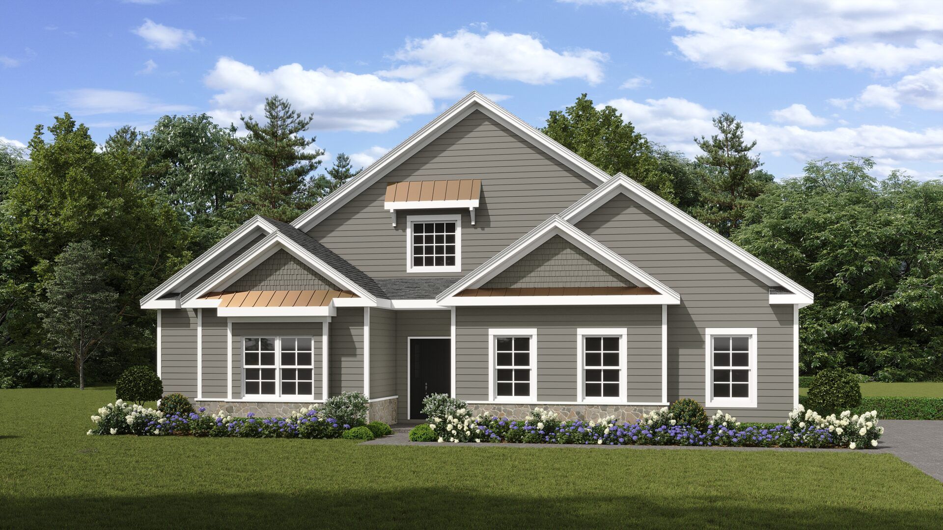 The Pinnacle Estates Franklin Model 1-story Classic elevation