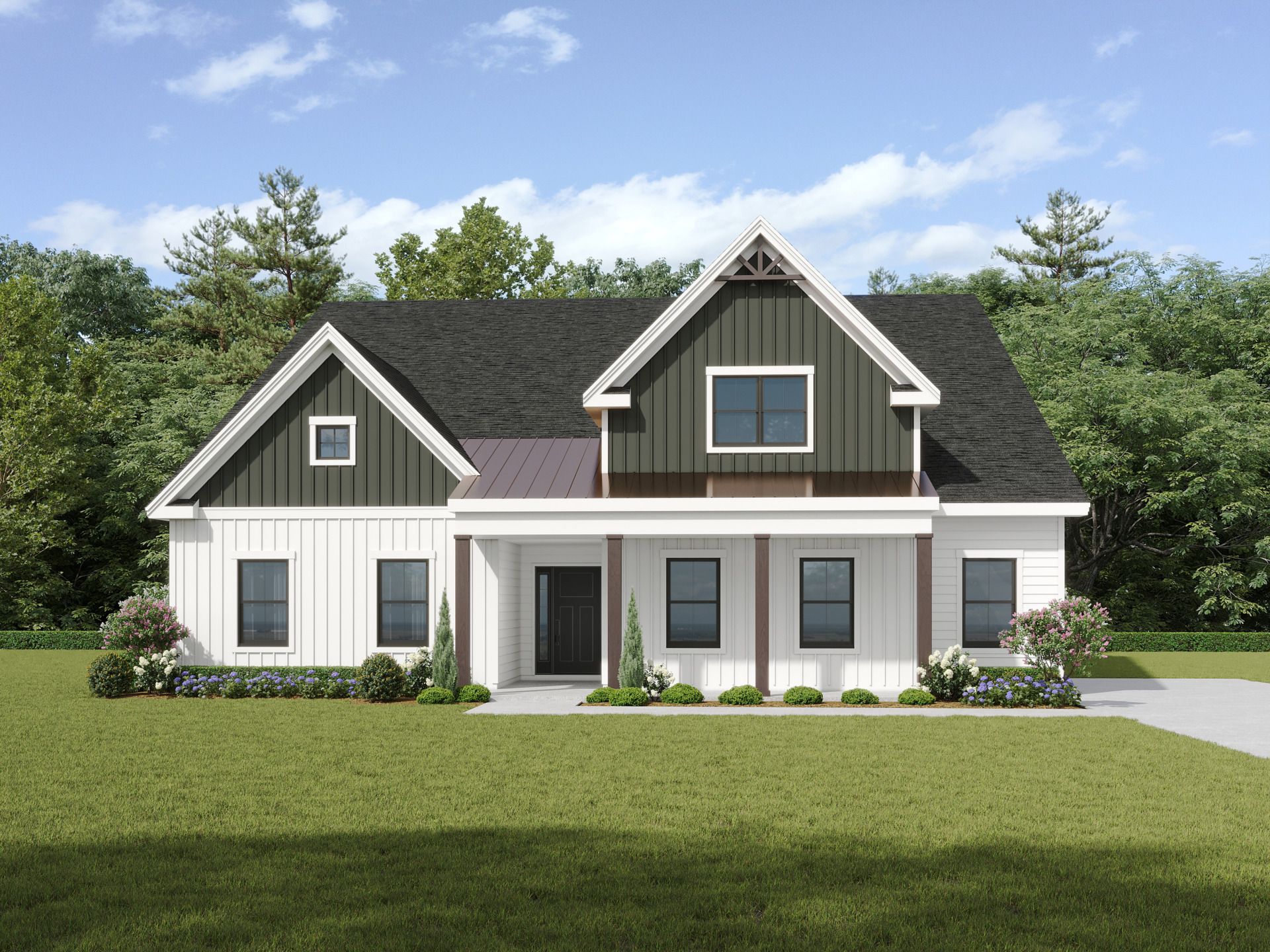 The Pinnacle Estates Hancock Model 2-story with Rustic Farmhouse elevation