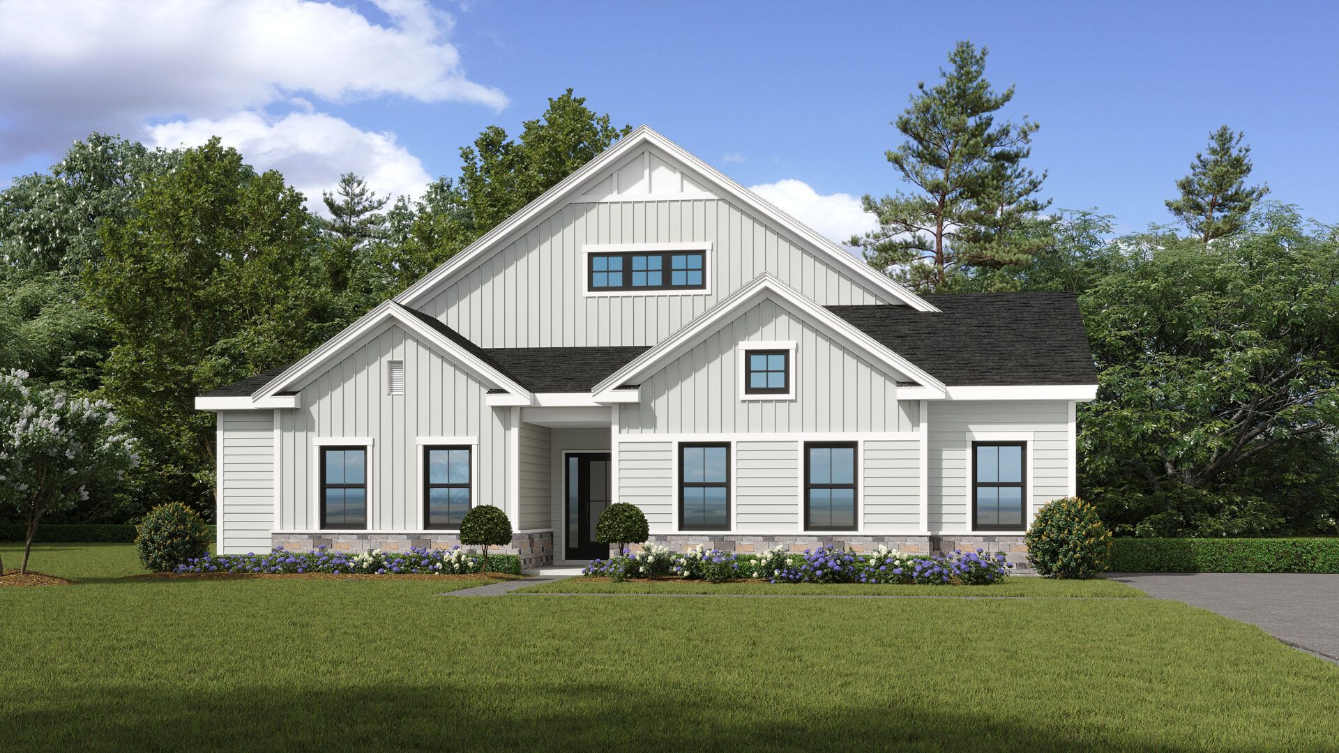 The Pinnacle Estates Hancock Model 1-story Modern Farmhouse Elevation