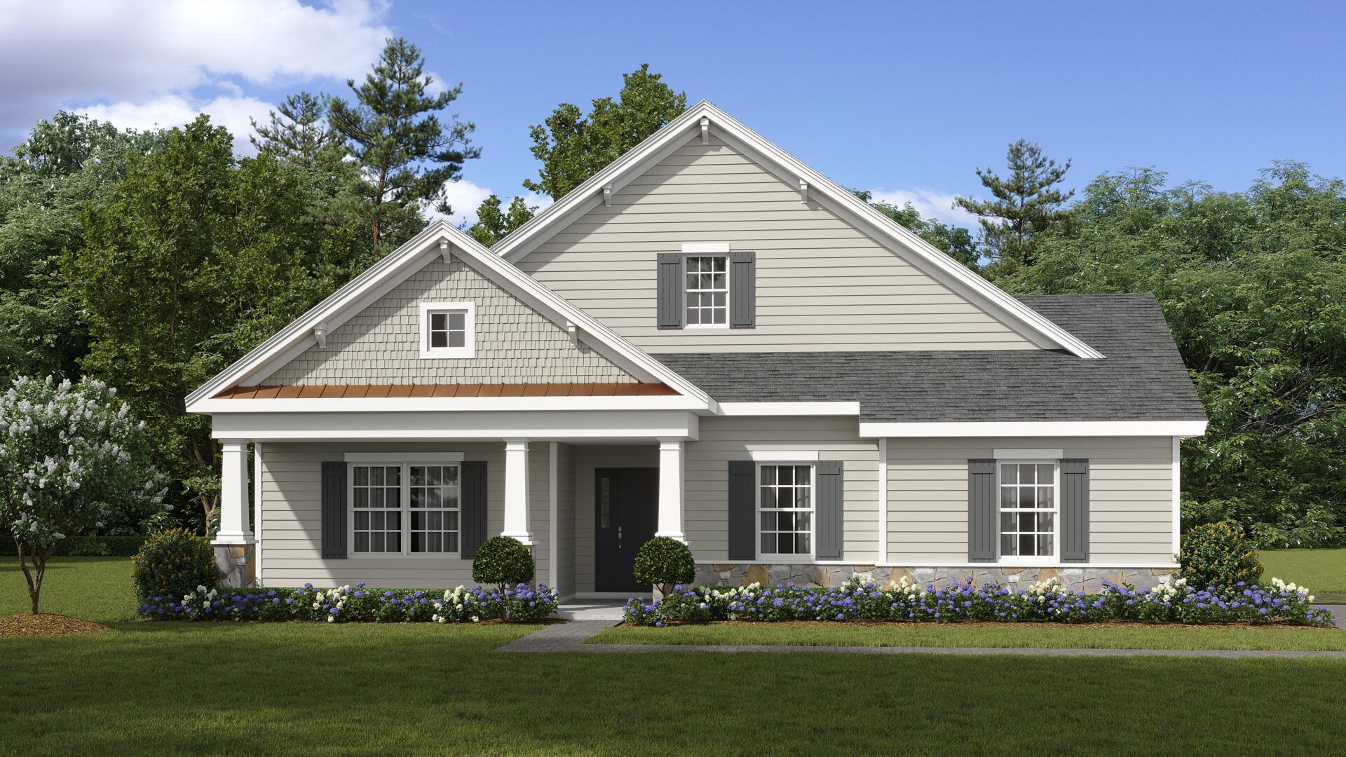 The Pinnacle Estates Washington Model 1-story with Craftsman elevation